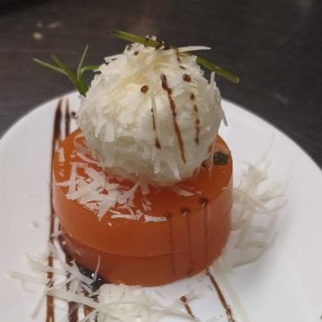 Flan de piquillos del Bar Katuzarra de Pamplona