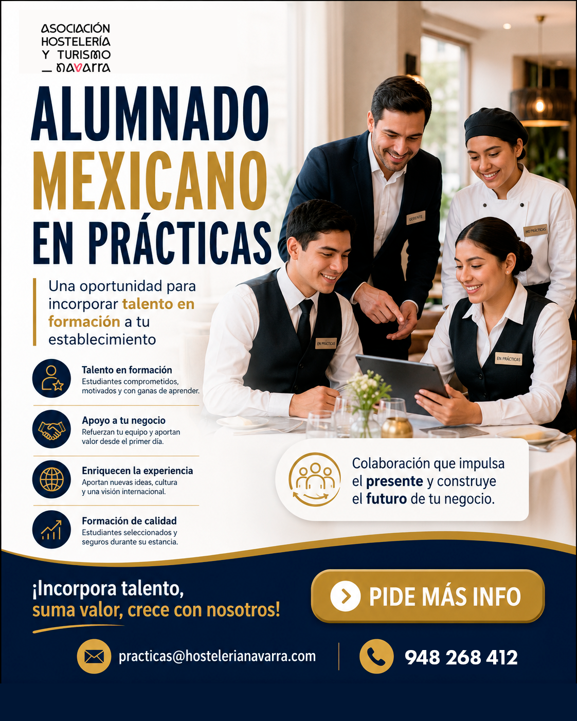 Cartel promocional alumnos en practicas